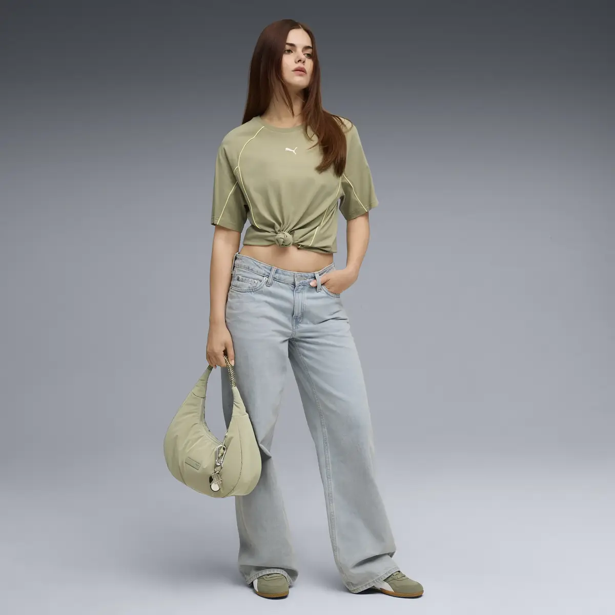 Puma SPORT Relaxed Tee Yeşil Kadın Relax T-shirt