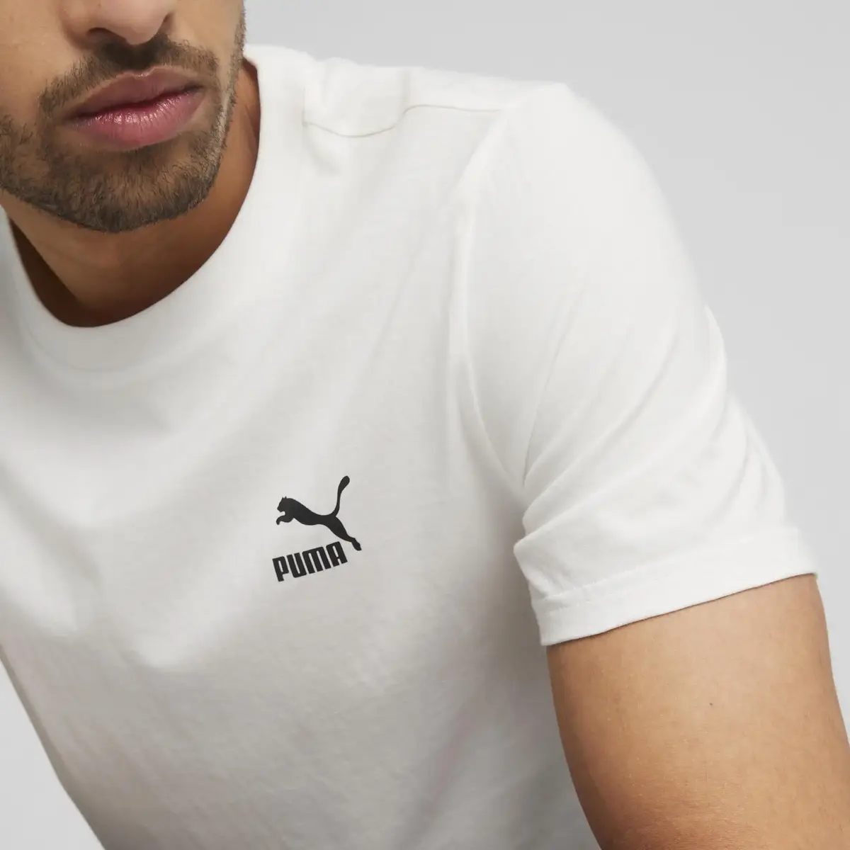 Puma Classics Small Logo Tee Beyaz Erkek T-Shirt