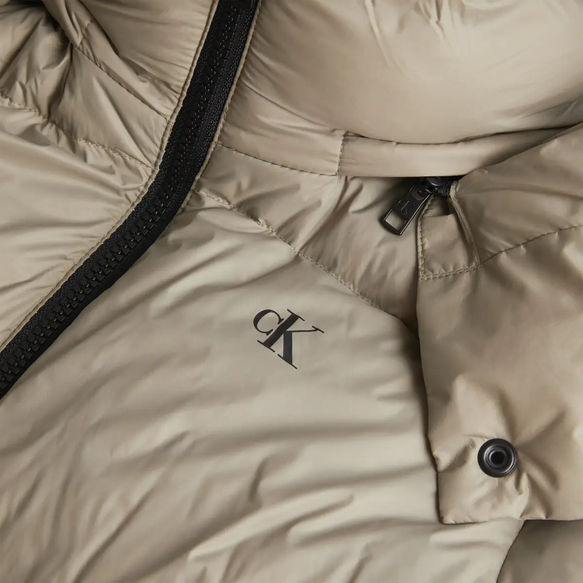 Calvin Klein CK MW DOWN LONG PUFF Kadın Bej Şişme Mont