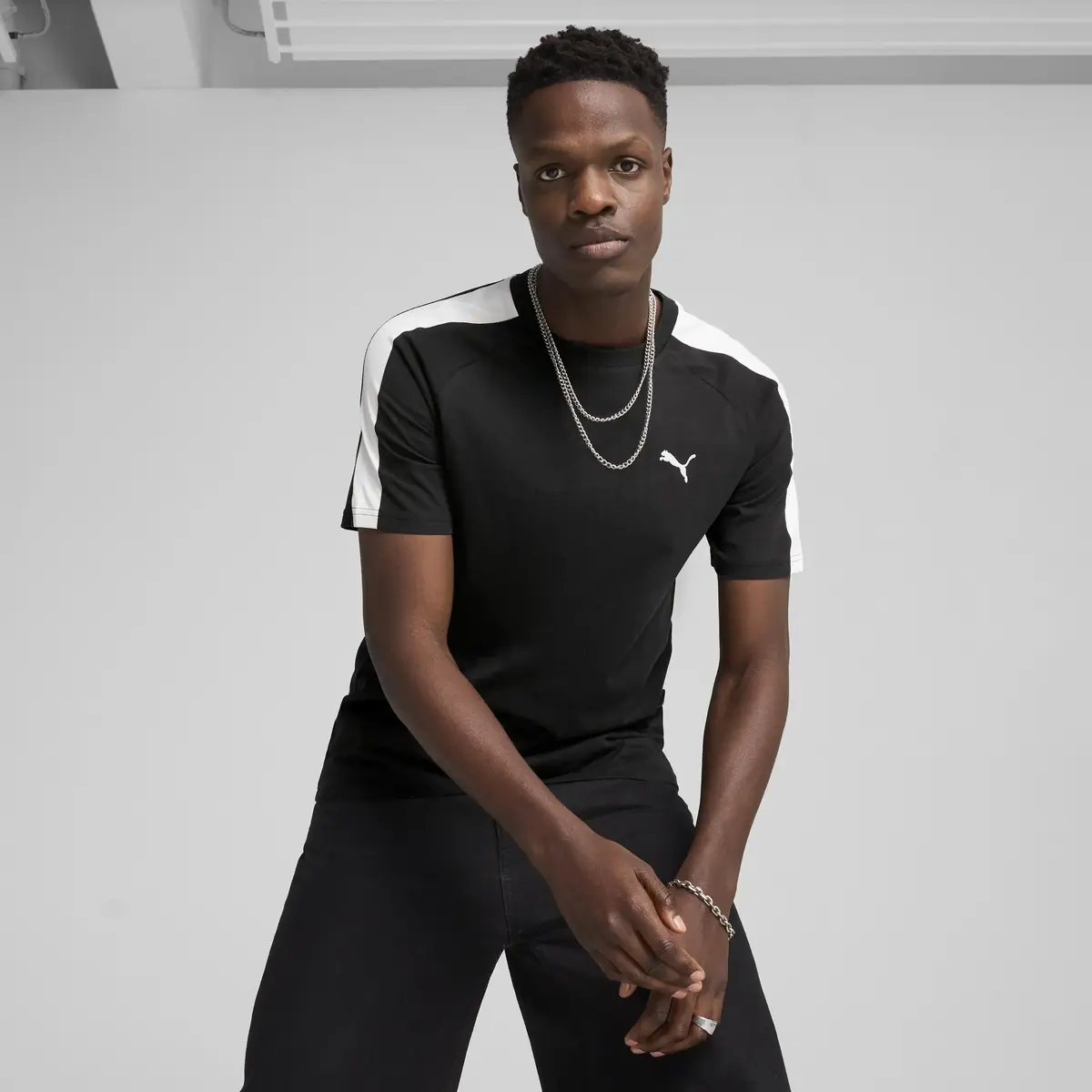 Puma T7 Tee Siyah Erkek T-Shirt