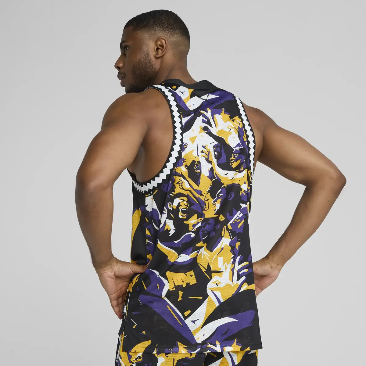 Puma Rival Rage AOP Mesh Tank Çok Renkli Erkek Basketbol Forması