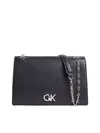 Calvin Klein CK RE-LOCK MEDIUM CH Siyah Kadın Omuz Çantası
