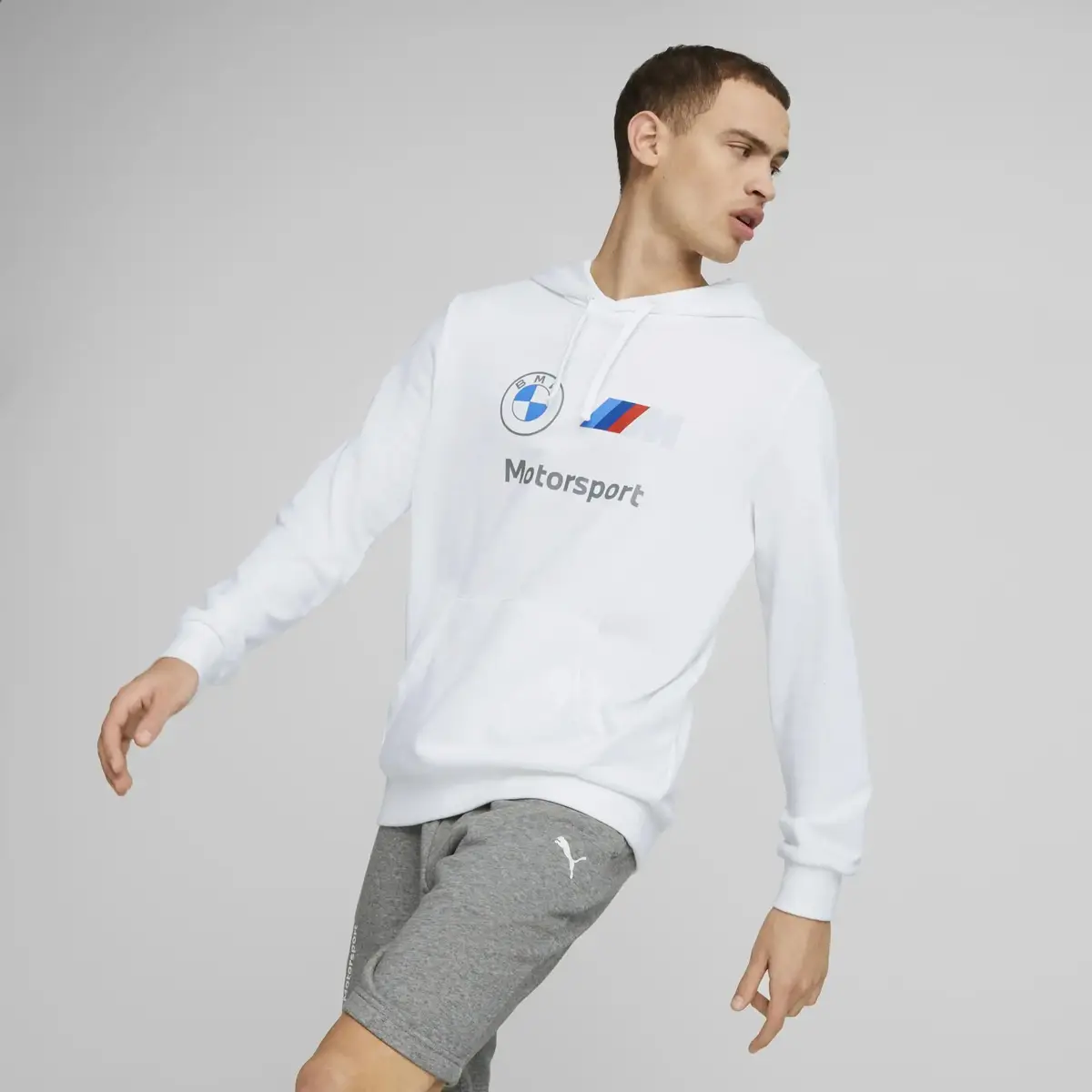 Puma BMW MMS ESS FT Hoodie Beyaz Erkek/Unisex Sweat