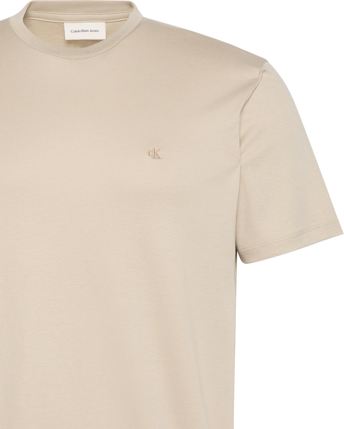 Calvin Klein SS SUPIMA CHEST EMB CREWNECK TEE Kahverengi Erkek T-Shirt Calvin Klein SS SUPIMA CHEST EMB CREWNECK TEE Kahverengi Erkek T-Shirt