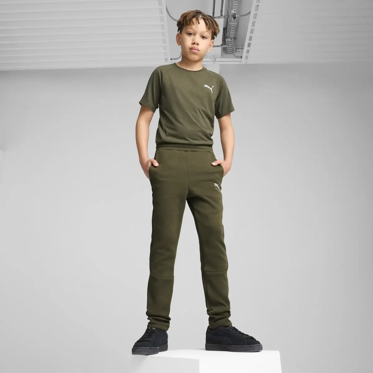 Puma EVOSTRIPE Pants DK Yeşil Unisex Eşofman Altı