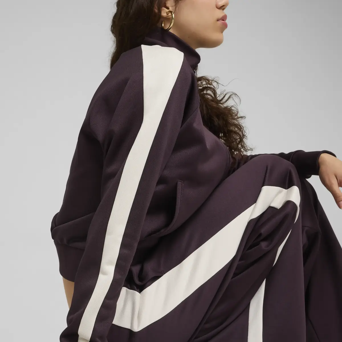 Puma ICONIC T7 Track Jacket Siyah Kadın Sweatshirt