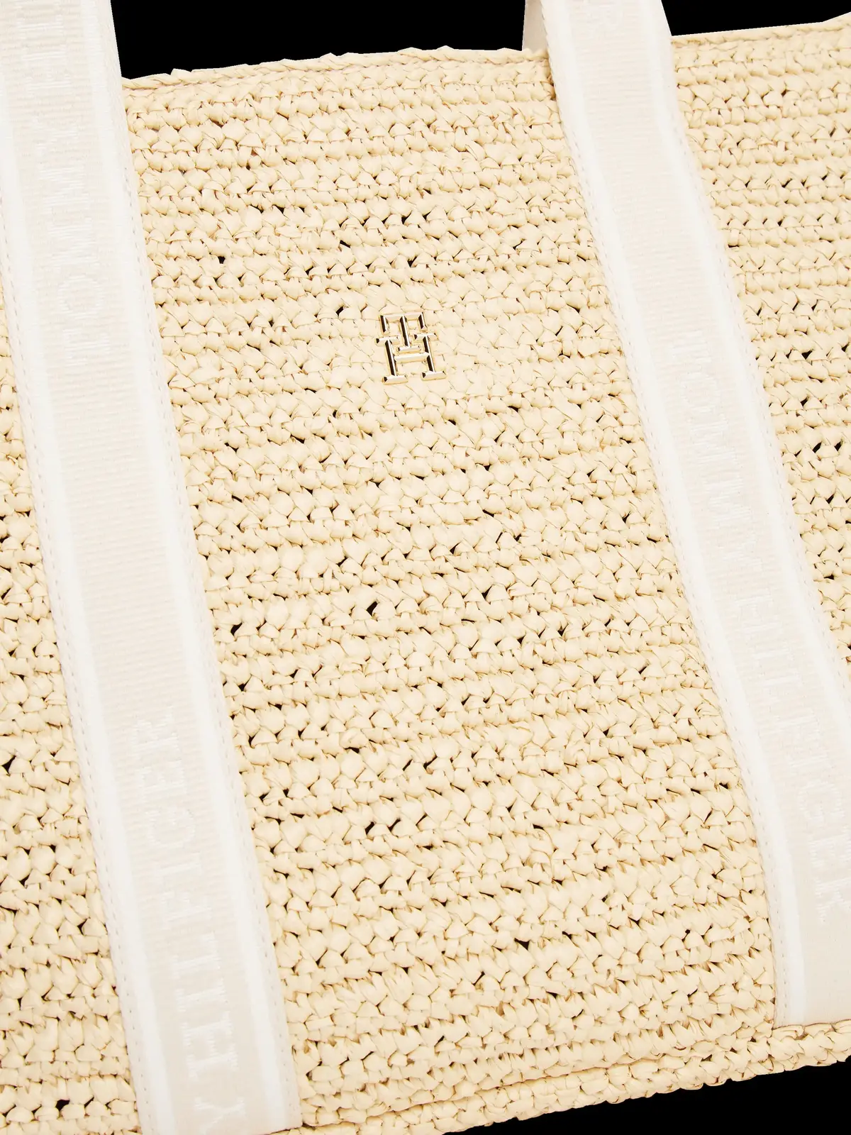 Tommy Hilfiger TH SPRING LOGO TOTE, AA8 Krem Kadın Çanta & Cüzdan