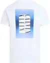 Calvin Klein OMBRE TEXT BOX TEE, YAF Beyaz Erkek T-Shirt & Polo