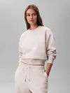 Calvin Klein LS EMBOSSED MONOLOGO, P4P, XXS Krem Kadın Sweatshirt