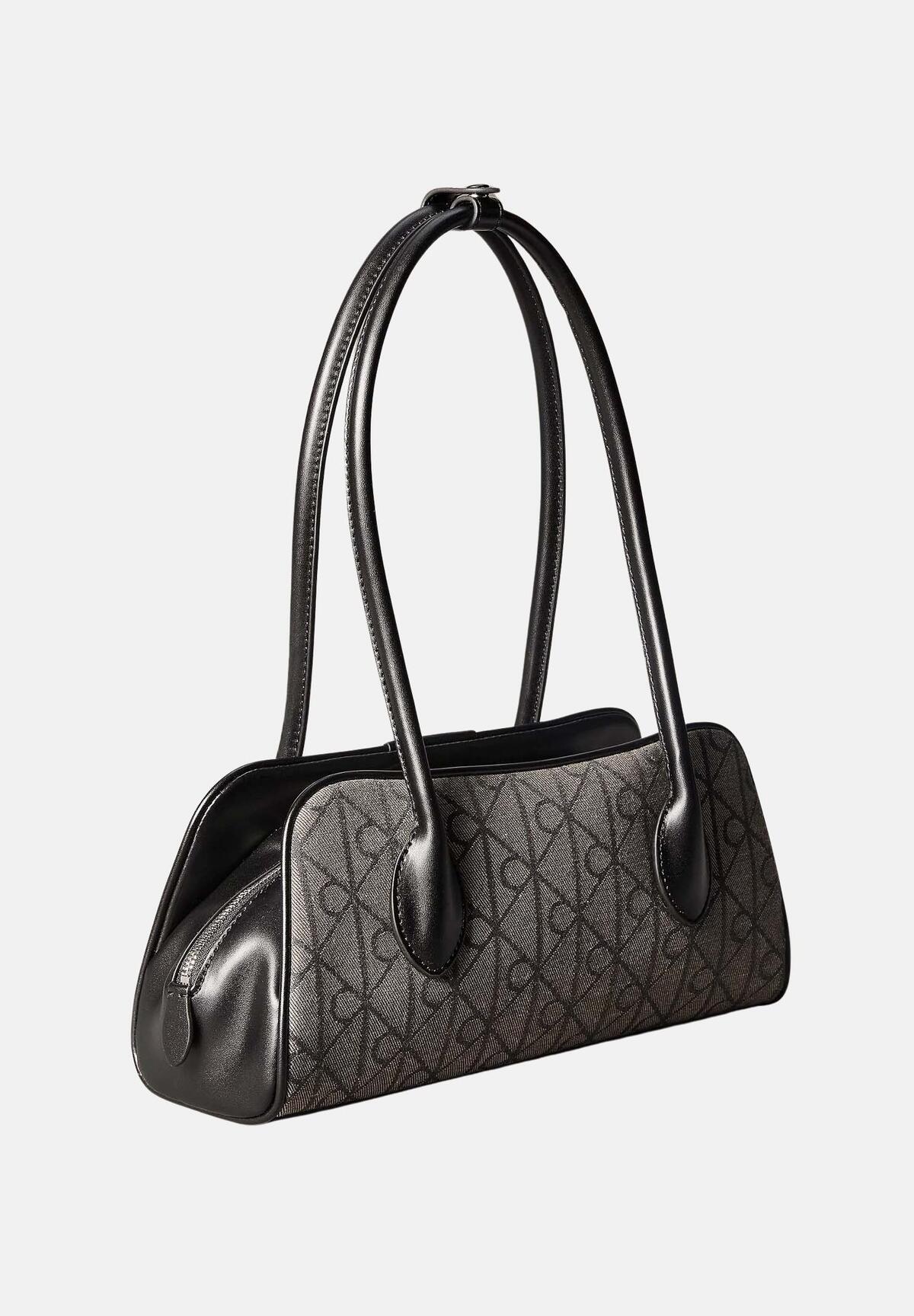 Calvin Klein EMBLEM TRIO JACQUARD, 8E3 Siyah Kadın Çanta