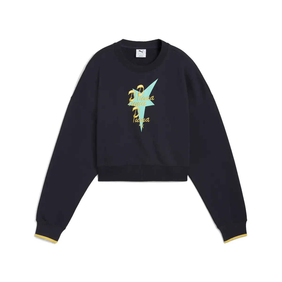PUMA WARDROBE ESS Graphic Crew Lacivert Kadın Sweatshirt