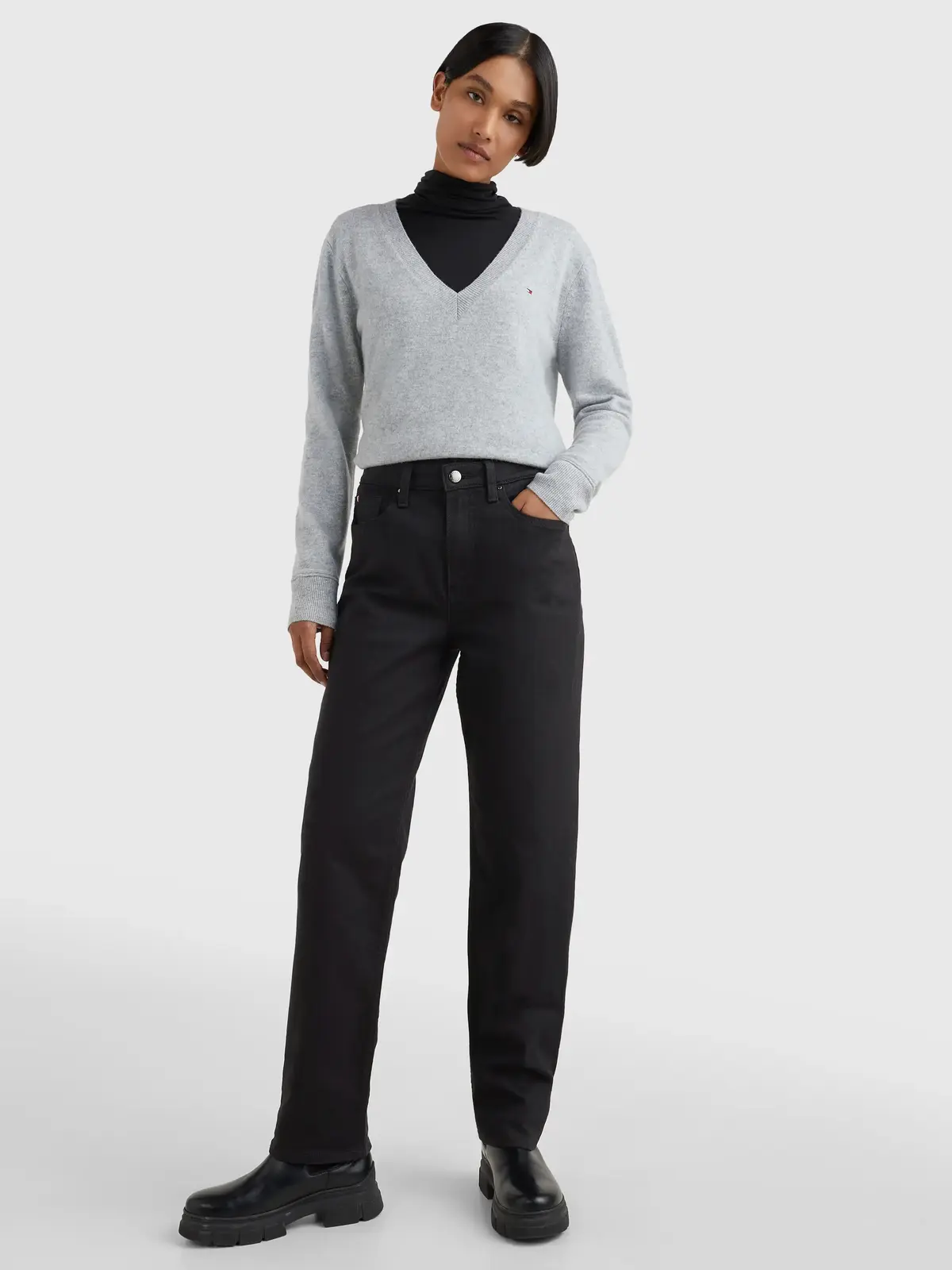 Tommy Hilfiger NEW CLASSIC STRGTH H Kadın Siyah Kot Pantolon