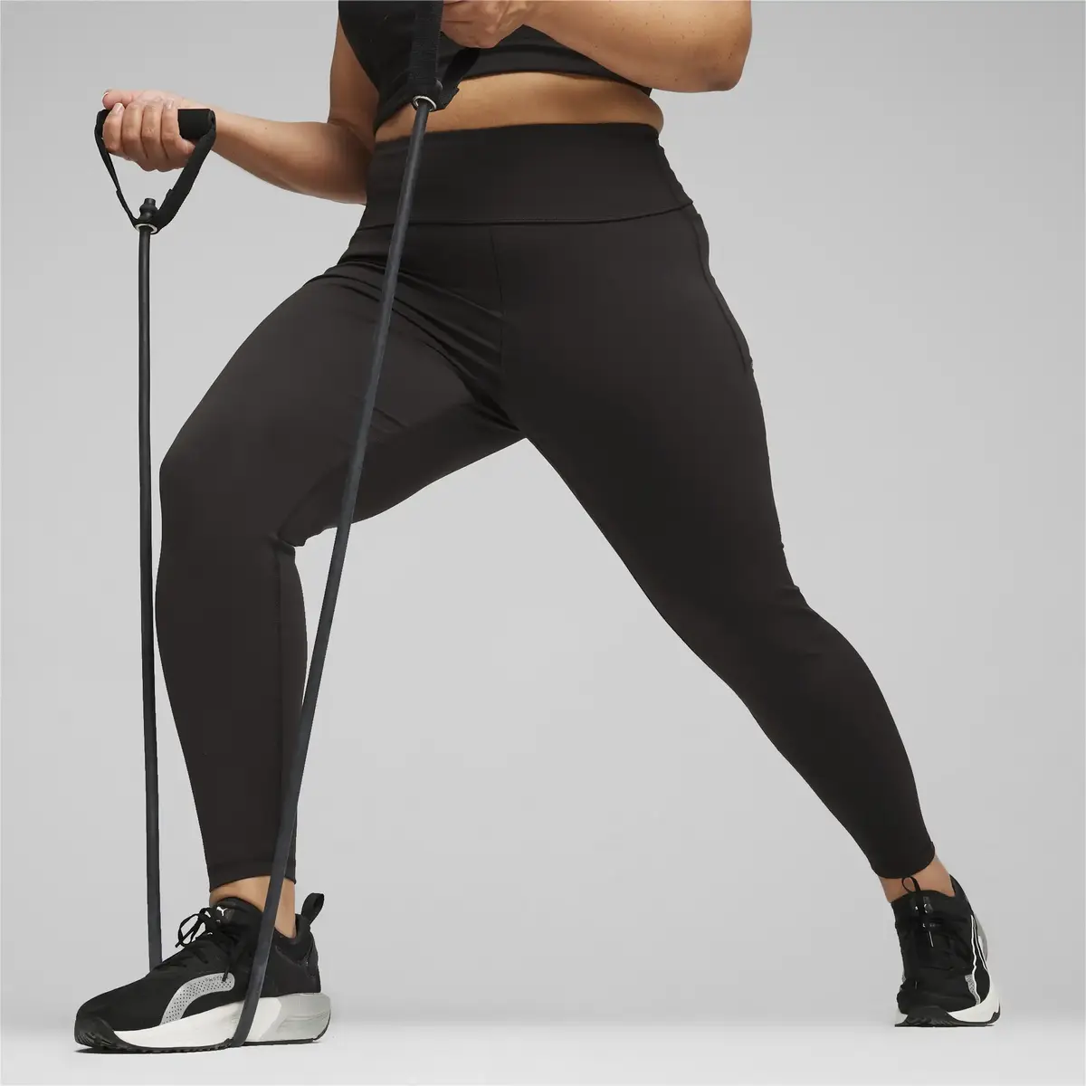 Puma FIT HW FL MATTE TIGHT Siyah Kadın Tayt