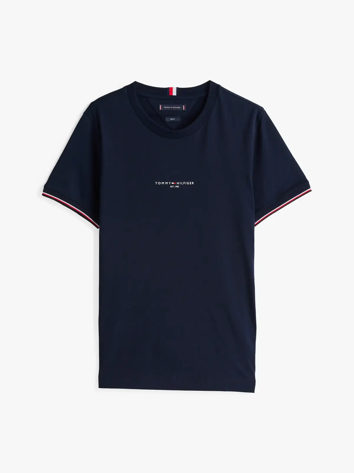 Tommy Hilfiger TOMMY LOGO TIPPED TE, DW5 Siyah Erkek T-Shirt & Polo