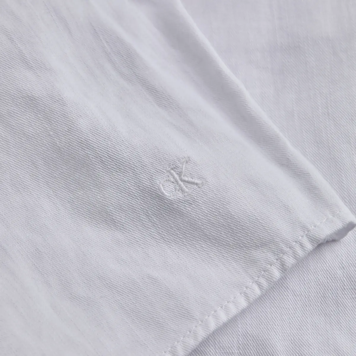 Calvin Klein SOFT LINEN TOP, YAA Beyaz Kadın Gömlek