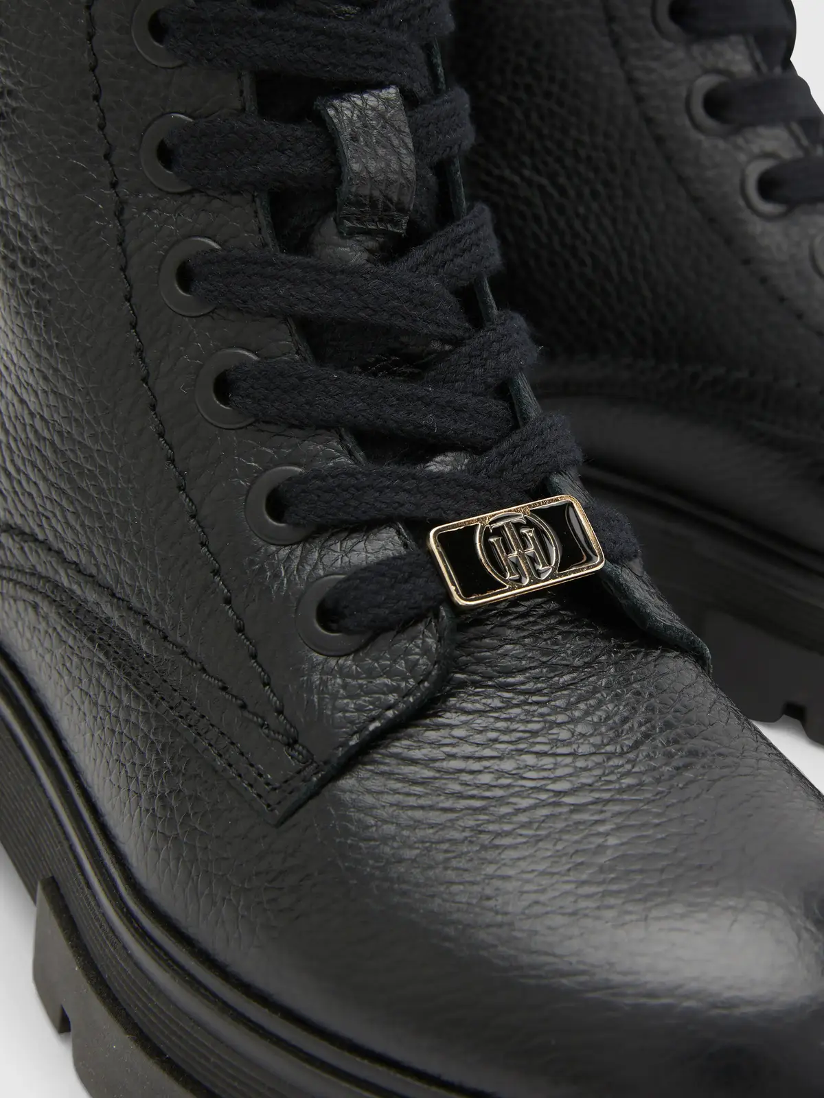 Tommy Hilfiger MONOCHROMATIC LACE U Kadın Siyah Bot