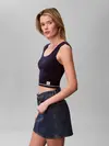 Calvin Klein SL WOVEN LABEL CABLE Lacivert Kolsuz Bluz