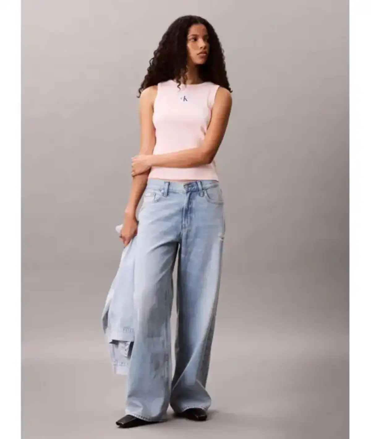 Calvin Klein A- WOVEN LABEL SL QZ TOP Pembe Kadın Tişört Calvin Klein A- WOVEN LABEL SL QZ TOP Pembe Kadın Tişört