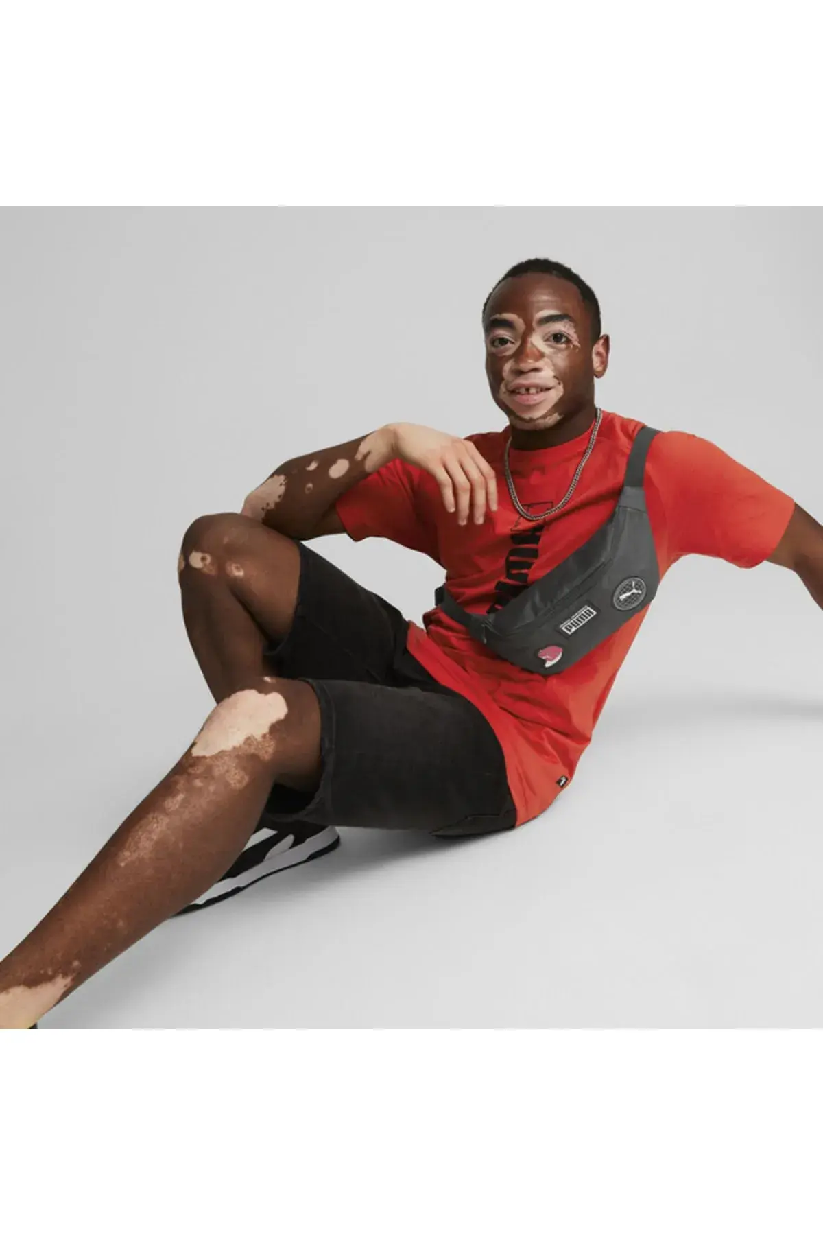 Puma Patch Armalı Siyah Bel Çantası