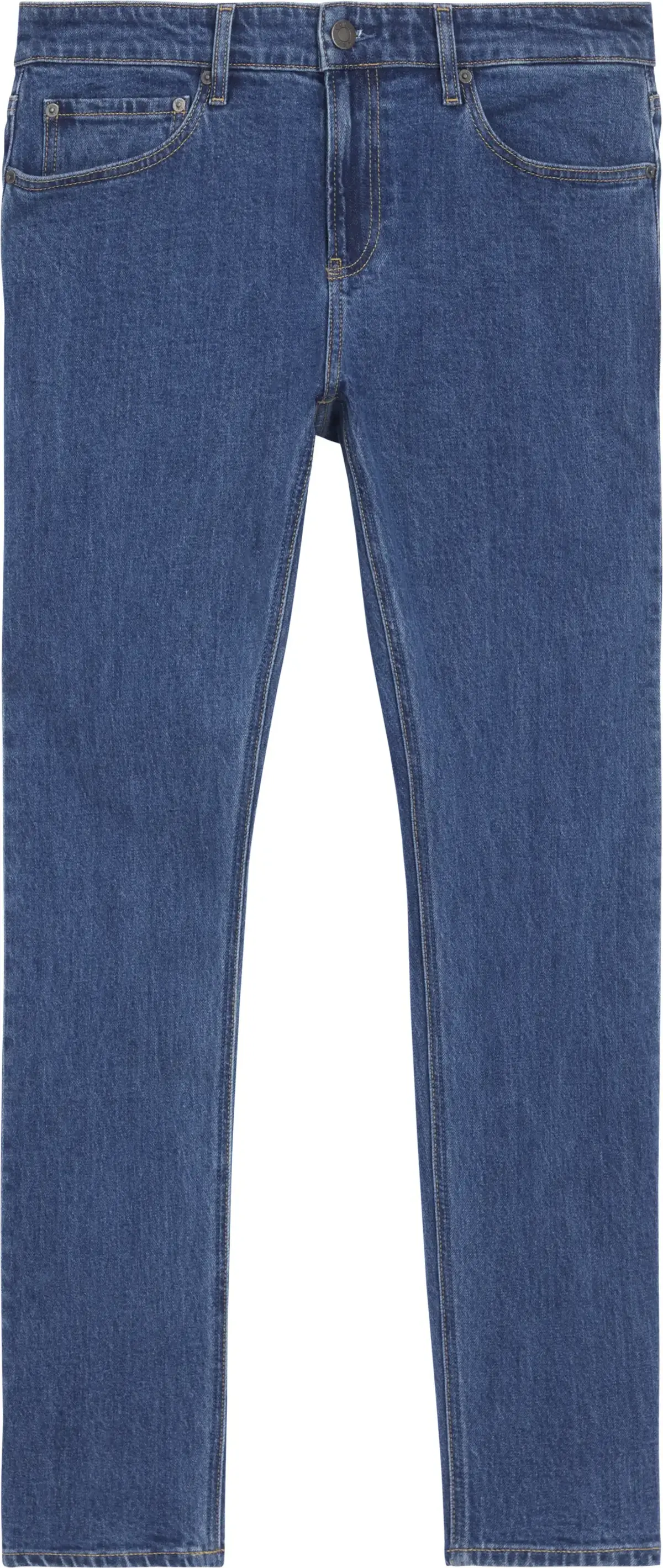 Calvin Klein SLIM FIT MID BLUE, 1A7 Mavi Erkek Jean Pantolon