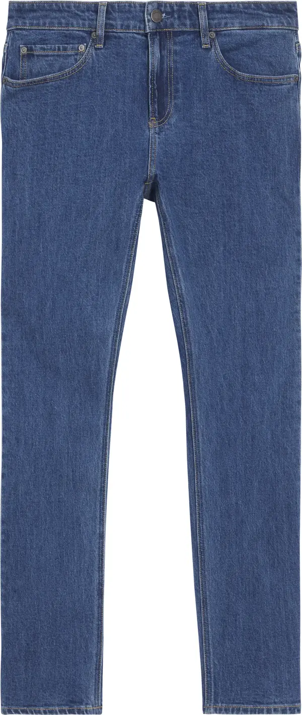 Calvin Klein SLIM FIT MID BLUE, 1A7 Mavi Erkek Jean Pantolon