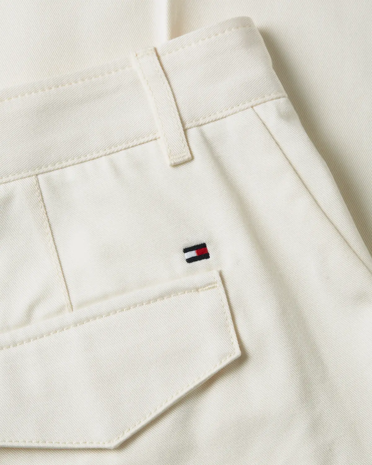 Tommy Hilfiger COTTON BARREL RELAXE, Z00 Krem Kadın Pantolon