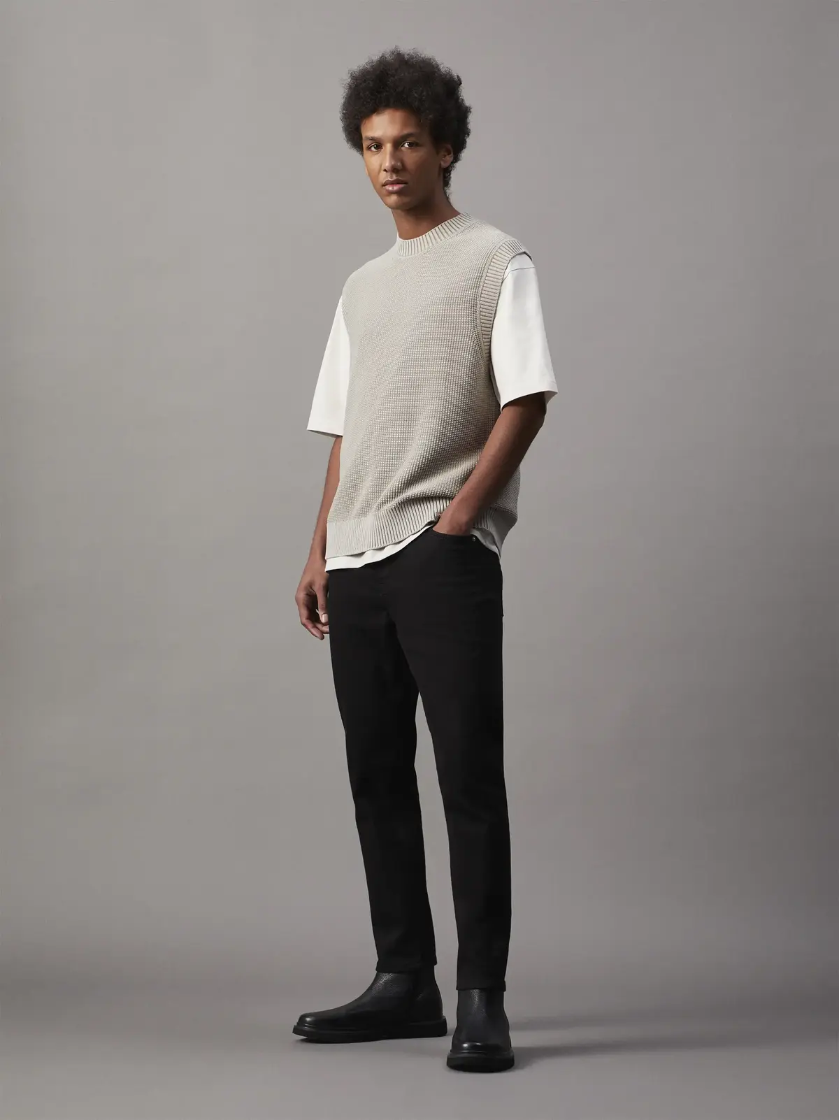 Calvin Klein Bej Erkek T-Shirt & Polo
