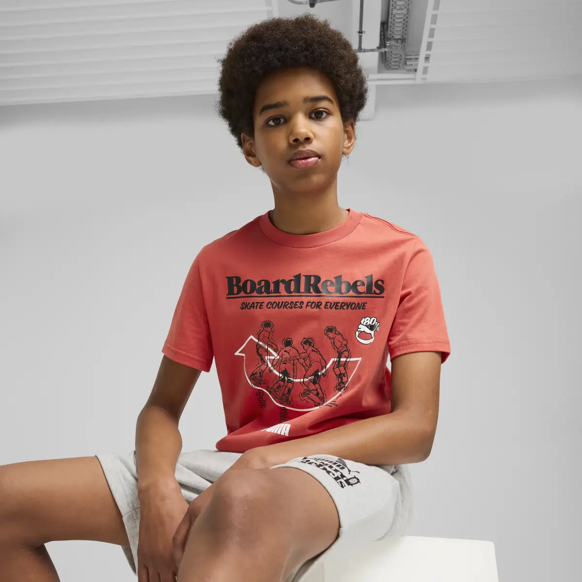Puma MID90S Graphic Tee I Kırmızı Unisex T-Shirt & Polo