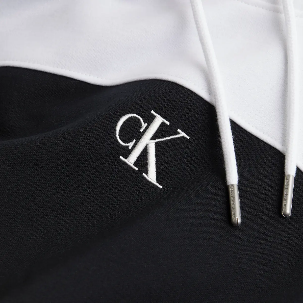 Calvin Klein COLOR BLOCK HOODIE D Kadın Siyah Elbise