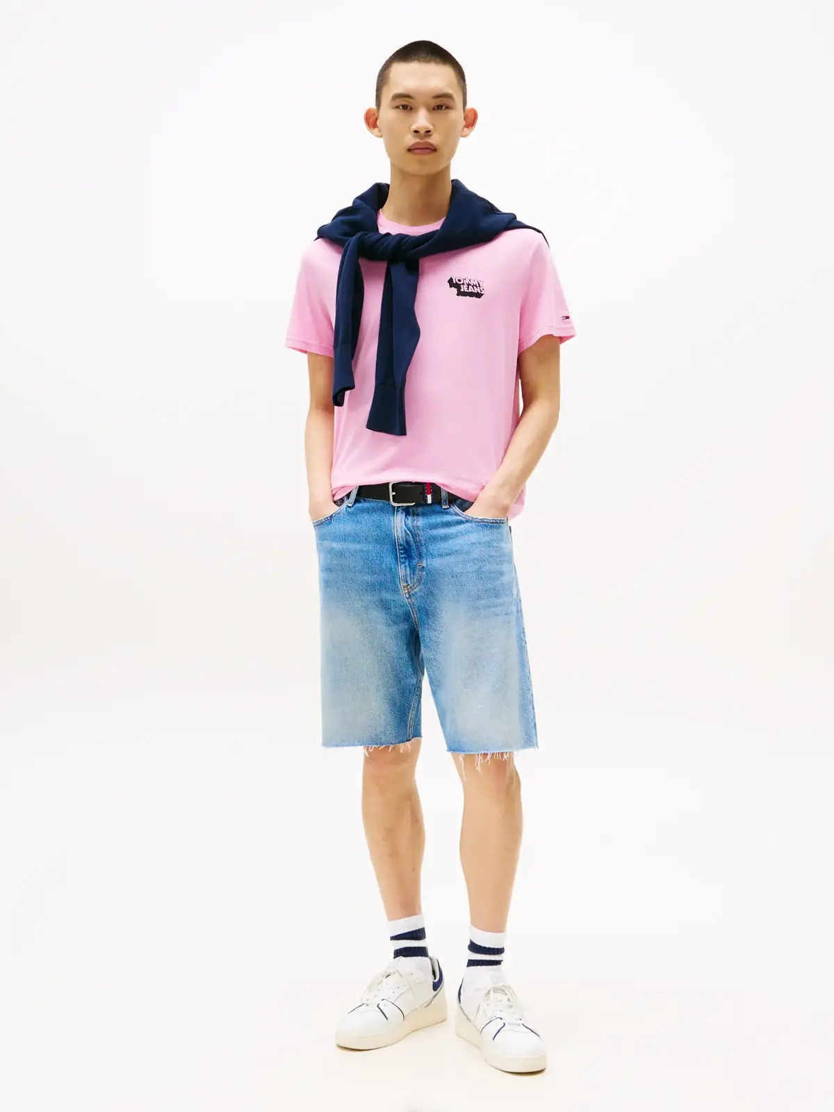 Tommy Hilfiger TJM SLIM STACK LOGO, U06 Pembe Erkek T-Shirt