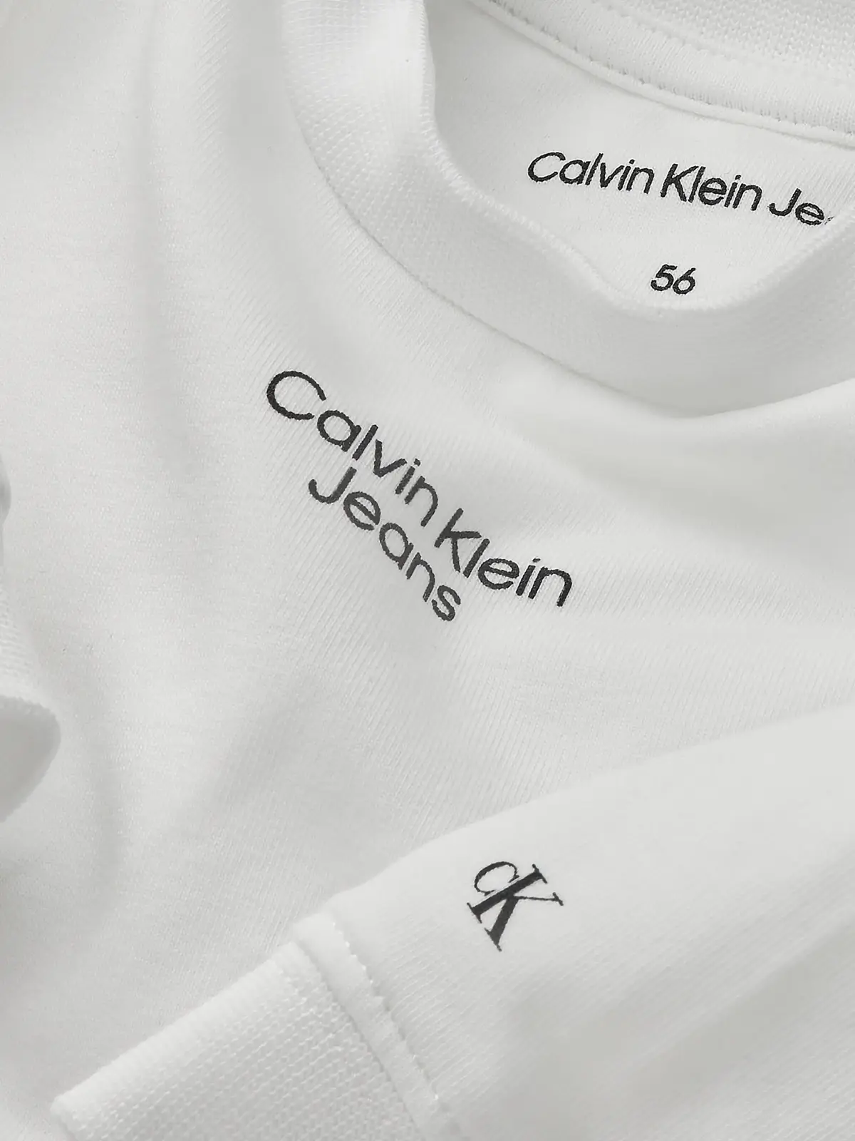 Calvin Klein STACK LOGO CN SWEATS Bebek Beyaz Sweatshirt