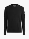 Calvin Klein MONOGRAM BADGE TEXTU Erkek Siyah Kazak