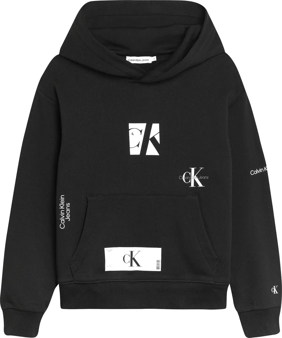 Calvin Klein MULTI LOGO HOODIE Erkek Siyah Hoodie