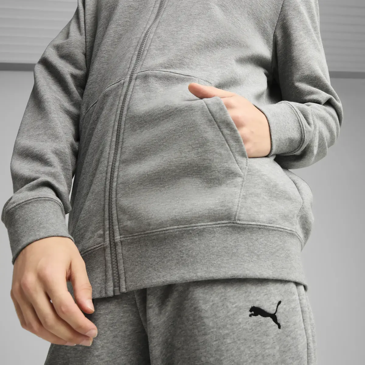 Puma ESS Full-Zip Hoodie Gri Erkek Hoodie