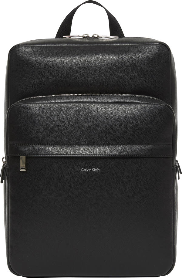 Calvin Klein RAISED SLIM SQUARE BACKPACK Siyah Erkek Çanta