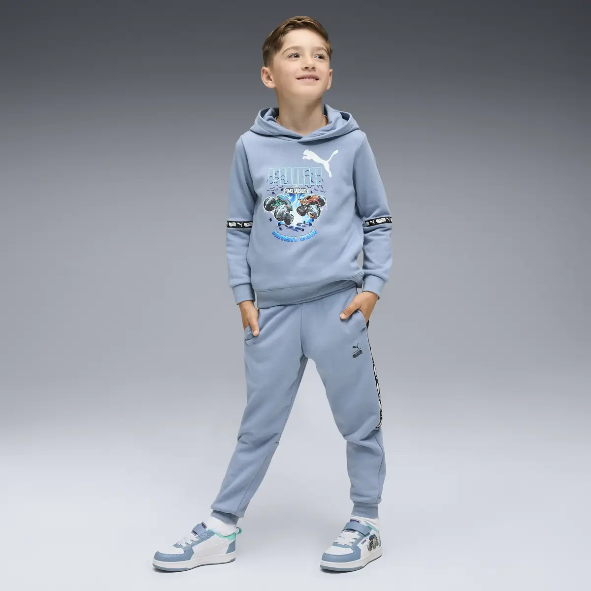 Puma X HOT WHEELS Hoodie Mavi Erkek Hoodie
