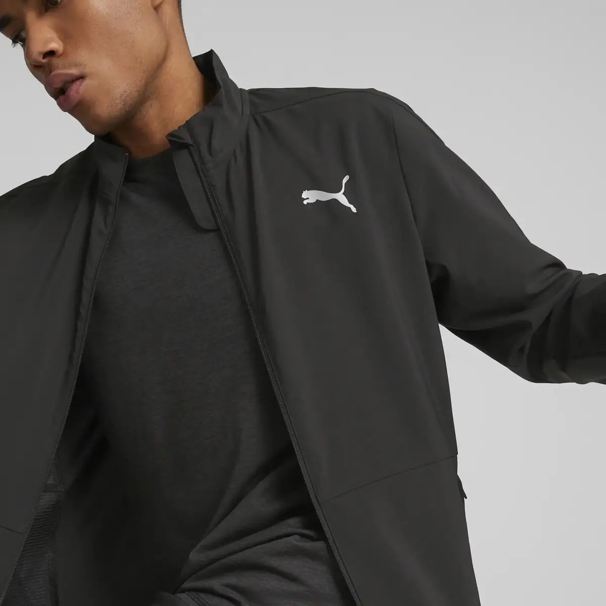 Puma RUN FAVORITE WOVEN JACKET M Siyah Erkek Fermuarlı Ceket
