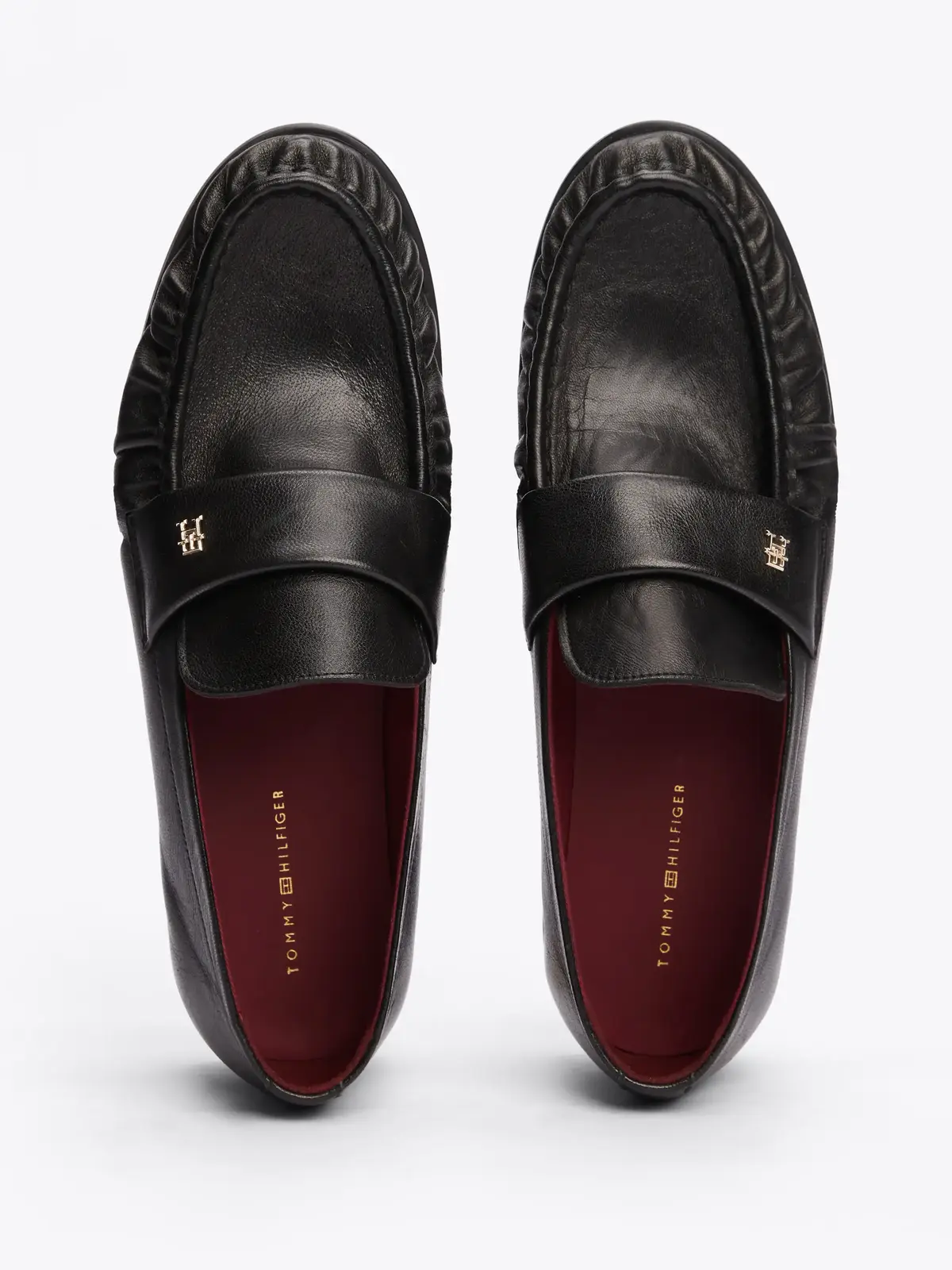 Tommy Hilfiger LOAFER SOFT NAPPA PL, BDS Siyah Kadın Ayakkabı