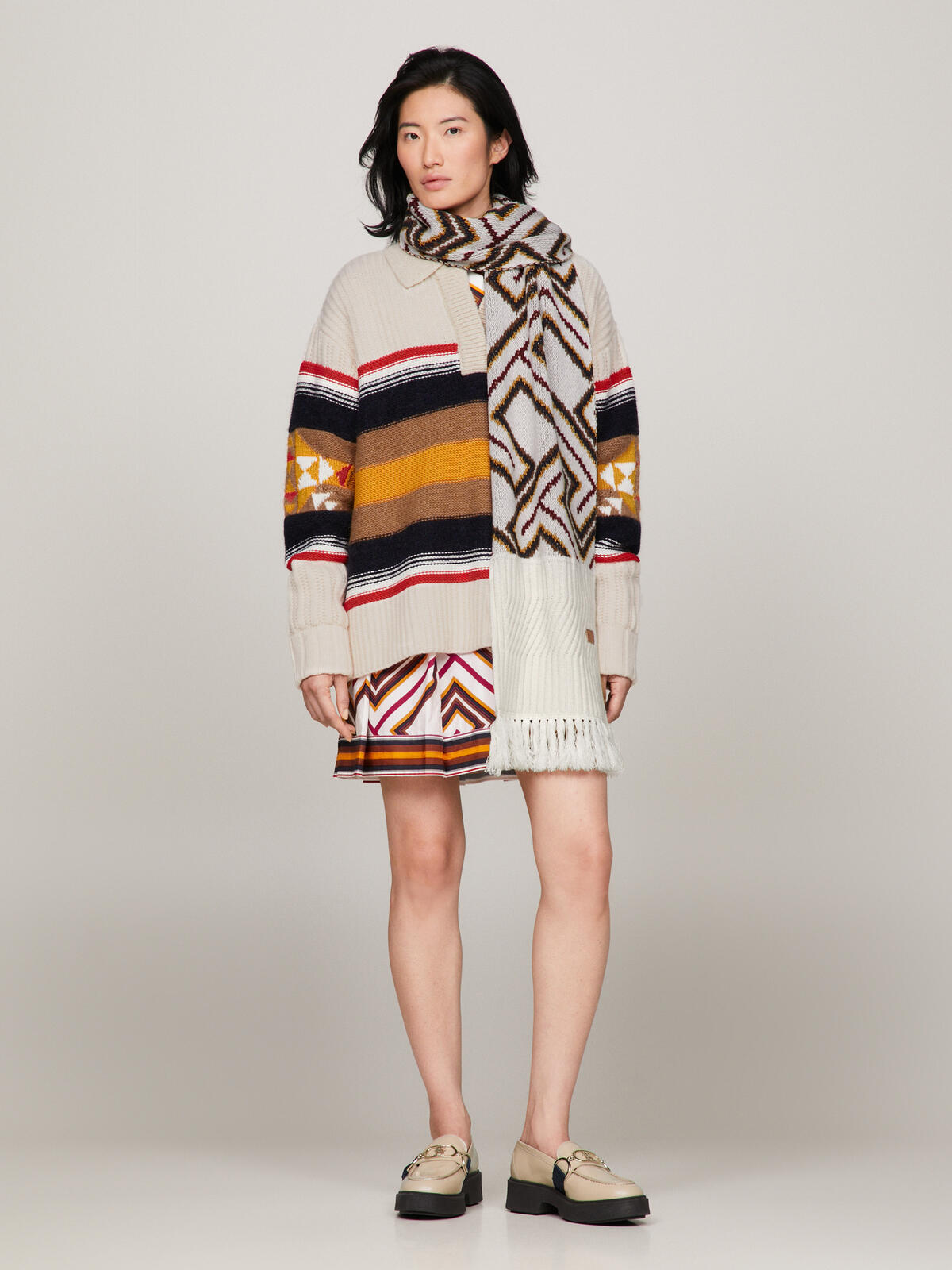 Tommy Hilfiger TH X P SCARF Kadın Bej Eşarp