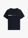 Tommy Hilfiger HILFIGER CHEST INSER, DW5 Siyah Erkek T-Shirt & Polo