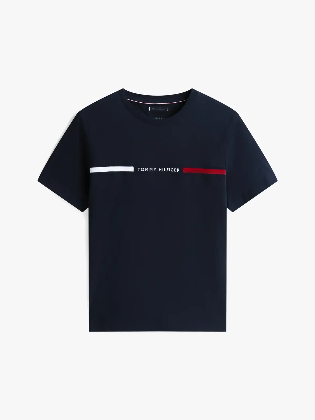 Tommy Hilfiger HILFIGER CHEST INSER, DW5 Siyah Erkek T-Shirt & Polo