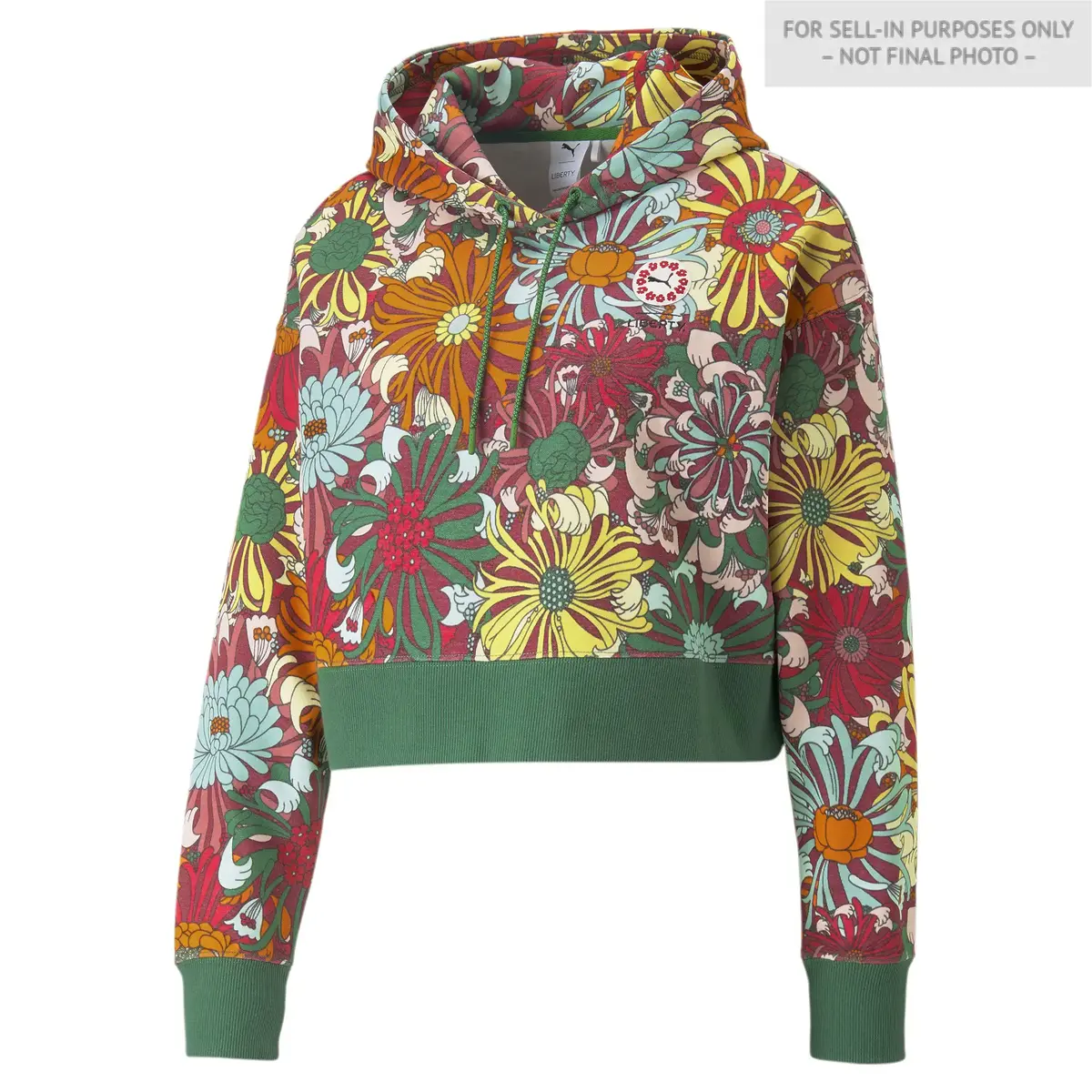 Puma X Lıberty Aop Hoodie Yeşil Kadın Sweatshirt