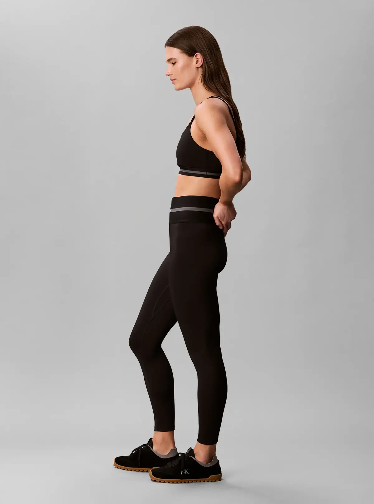 Calvin Klein ICON SPORT WIDE WB 7, UB1 Siyah Kadın Tayt