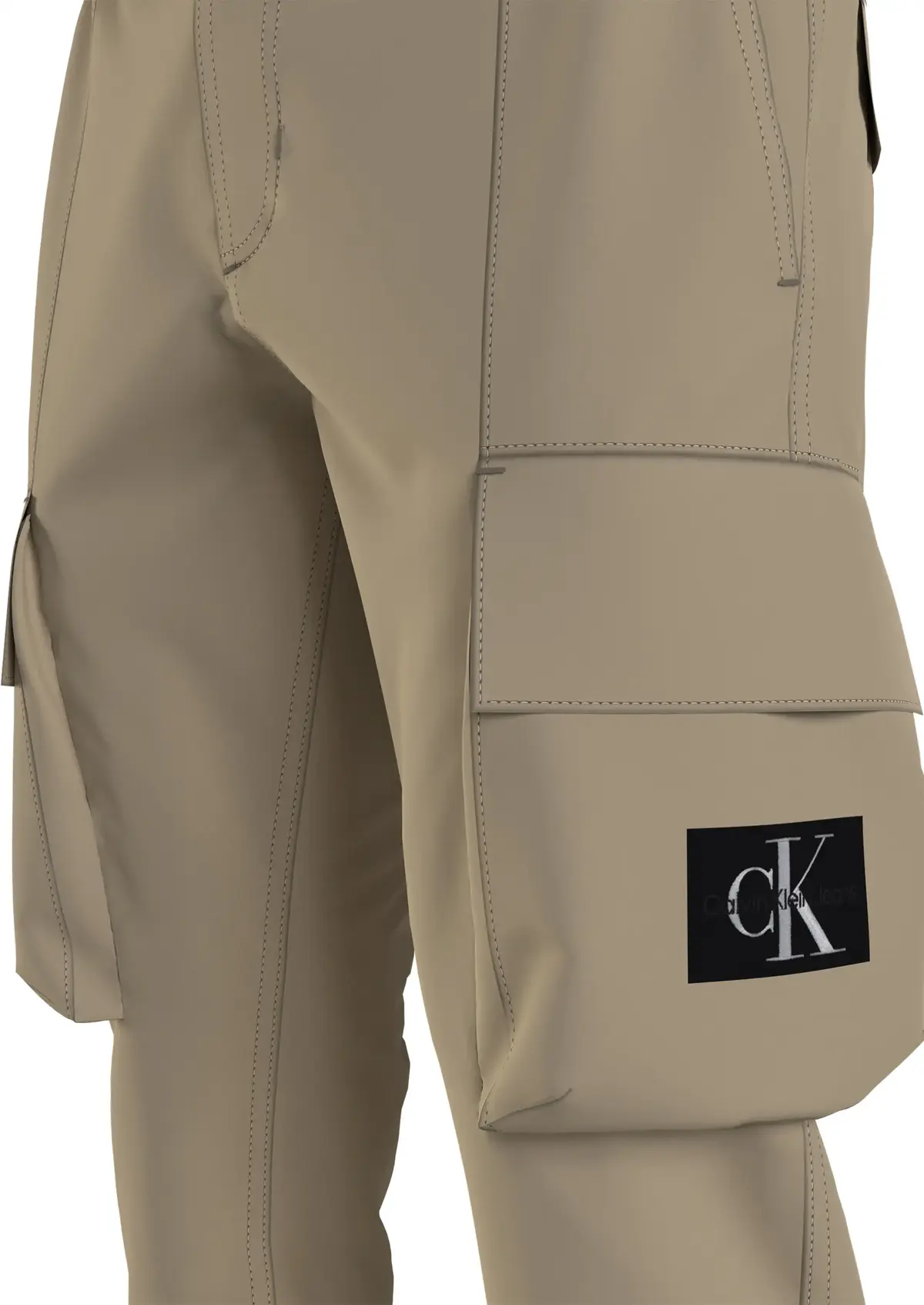 Calvin Klein SKINNY WASHED CARGO Erkek Krem Kargo Pantolonu