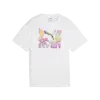 Puma Graphics Relaxed Tee I Beyaz Kız Çocuk T-Shirt