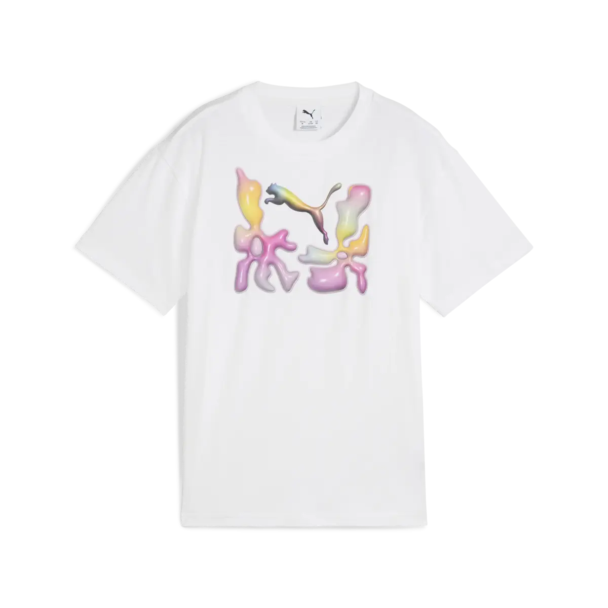 Puma Graphics Relaxed Tee I Beyaz Kız Çocuk T-Shirt