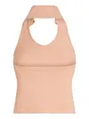 Calvin Klein HALTERNECK POLO COLL Pembe Askılı Bluz