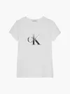 Calvin Klein GRADIENT MONOGRAM T- Kadın Beyaz T-Shirt