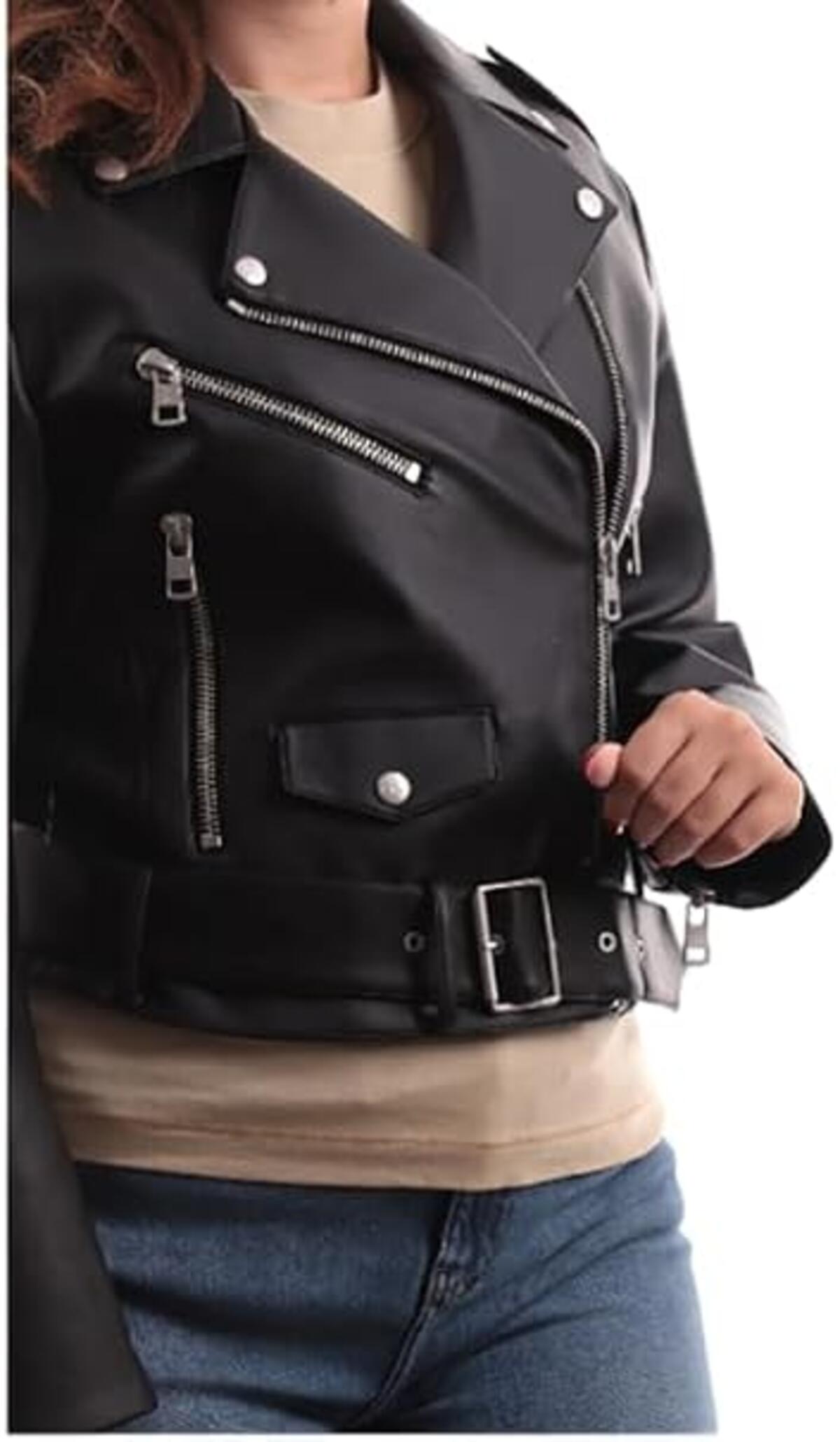 Calvin Klein CLASSIC FAUX LEATHER, BEH Siyah Kadın Deri Ceket