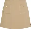 Tommy Hilfiger PUNTO SHORT SKIRT, 0GC Bej Kadın Elbise-Etek